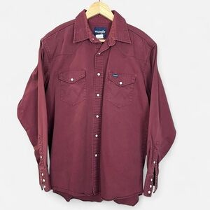 Wrangler Burgundy Casual Shirt